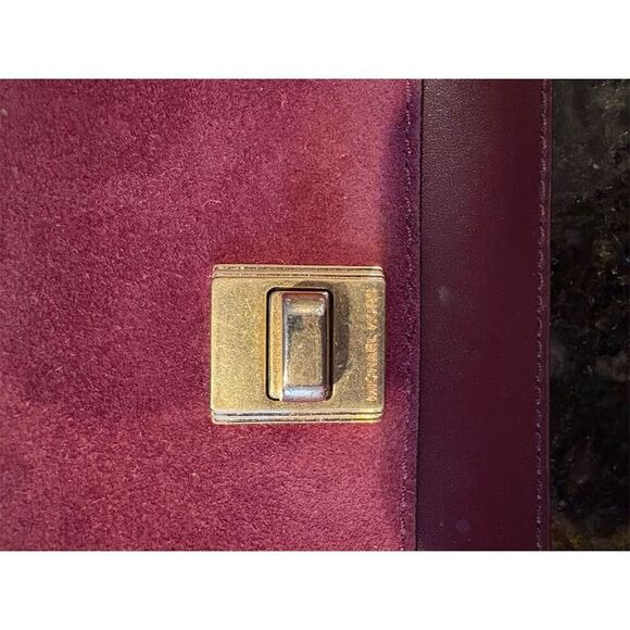 Michael Kors Women's Maroon Slim Wallet with Logo Accents - Picture 7 of 9